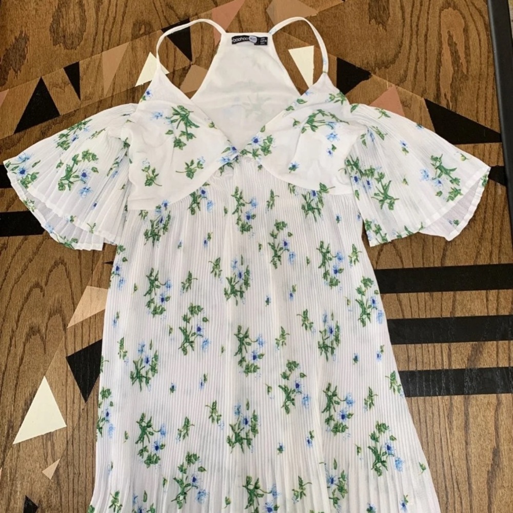 White floral dress